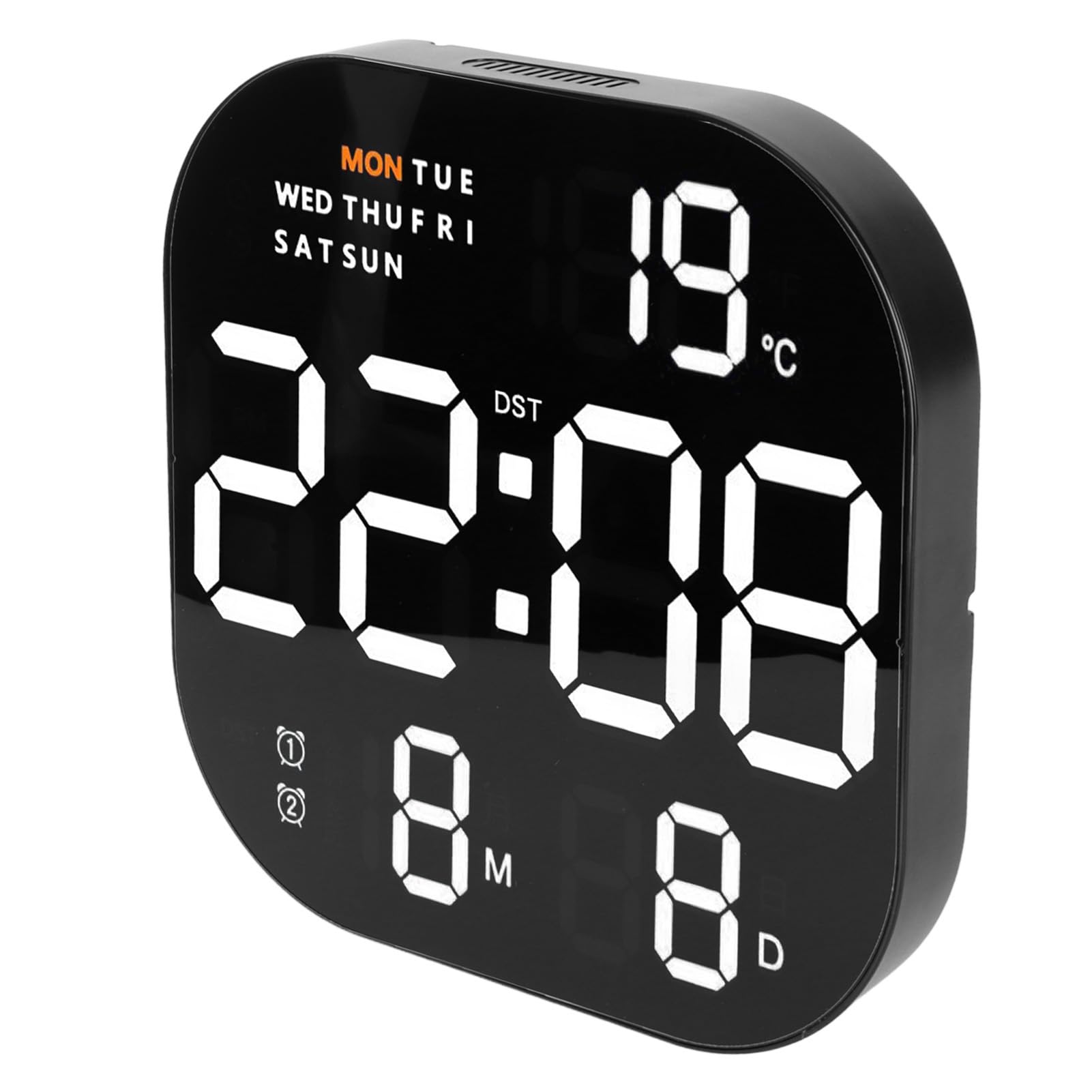 Horloge Murale Électronique GLOGLOW de 8,9" avec Température et Date