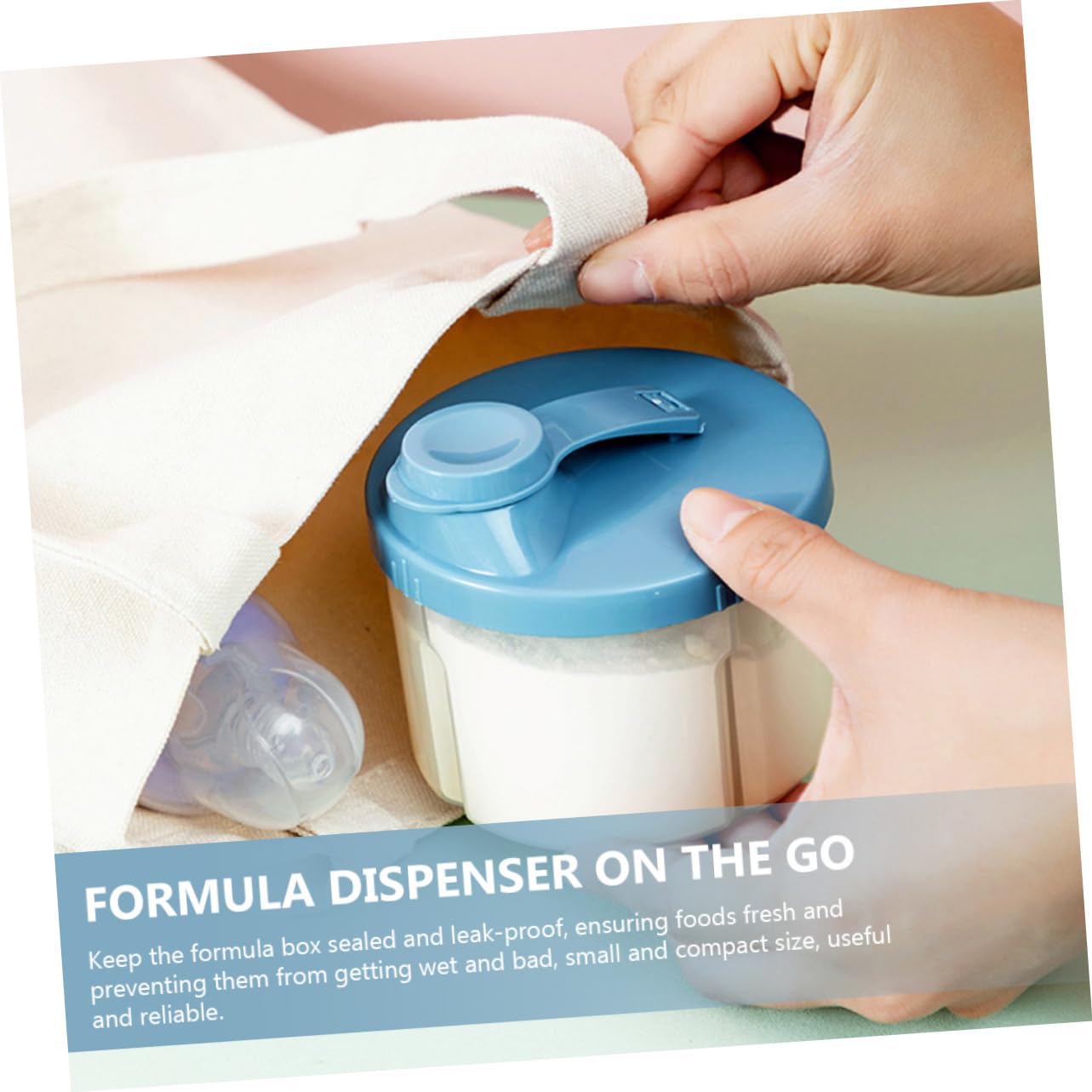 FAVOMOTO 2-Pack Dispenser Milk Powder Dispenser Four-Compartment Container Travel Dispenser