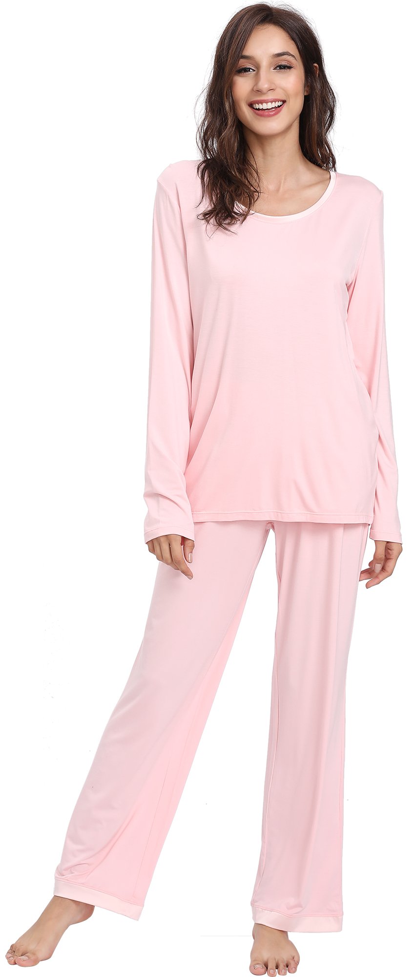 GYS Viscose from Bamboo Womens Pajama Sets Super Soft Long Sleeve Sleepwear Comfy Winter Pjs Sets S-4X