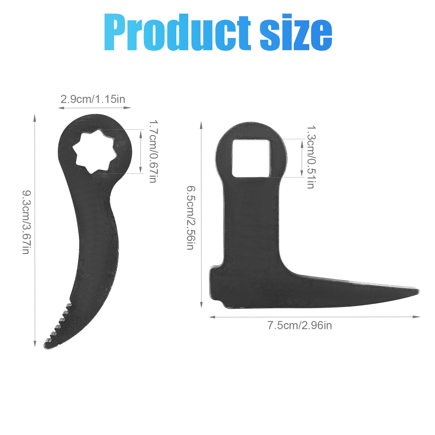 2pcs Pry Bar Wrench Adaptor Head - Image 2