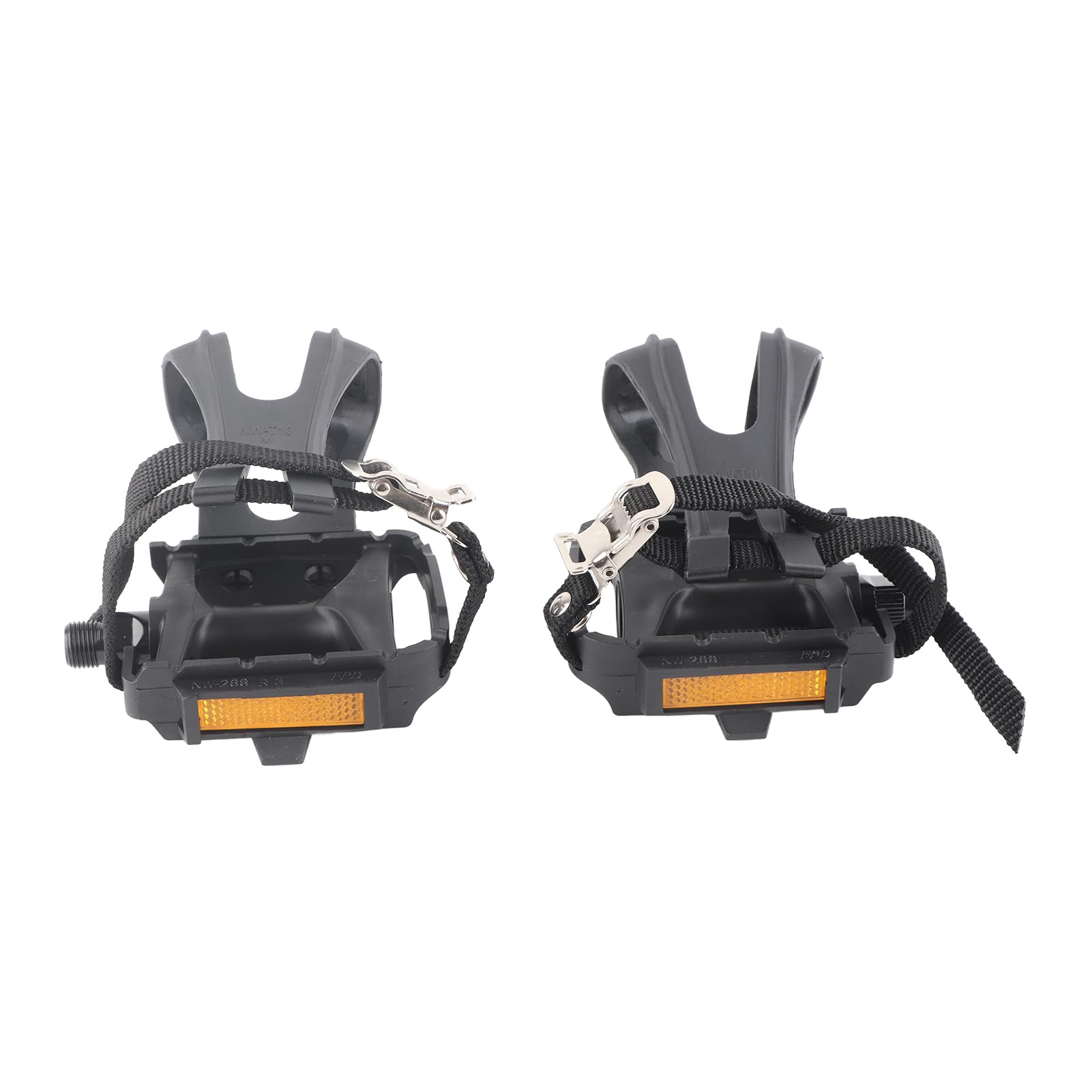 1 Paire de Pédales de Vélo, Pédales de Cyclisme en Nylon avec Bloc de Retenue Intégré à La Courroie de La Cage pour Vélo de Route en Montagne