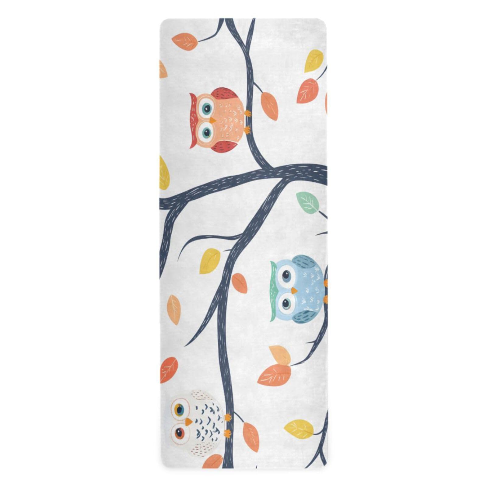 PaChyLuu Owl Yoga Mat Non-Slip Eco-Friendly Exercise Fitness Mat for Yoga Pilates and Floor Workouts for Women & Men, 71 x 26 in