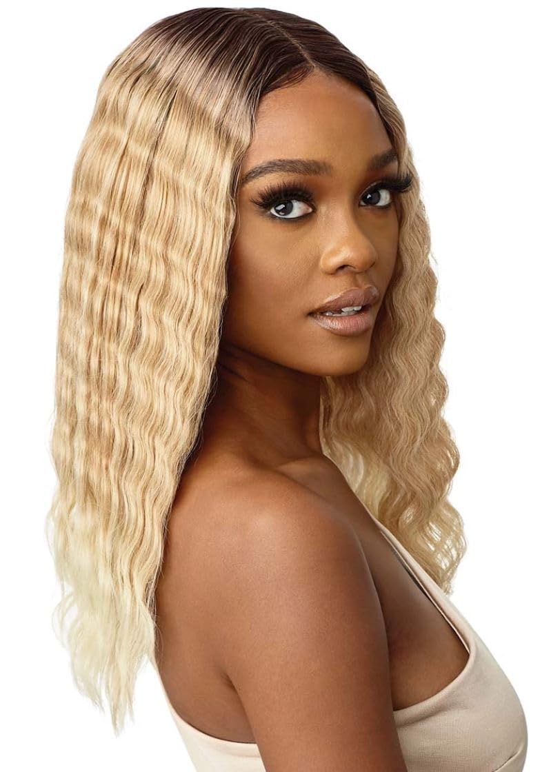 Outre Lace Front Natural Baby Hairs HD Transparent Lace Crimp Wave Style LUCY (1B), 1B Off Black - Image 4