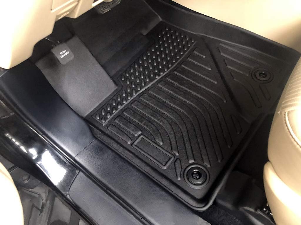 Car Floor Mats Replacement for Toyota Highlander 7 & 8 Seats 2014-2019 Custom Fit Odorless Carpets Durable All Weather Protection Liners Accessories, Black