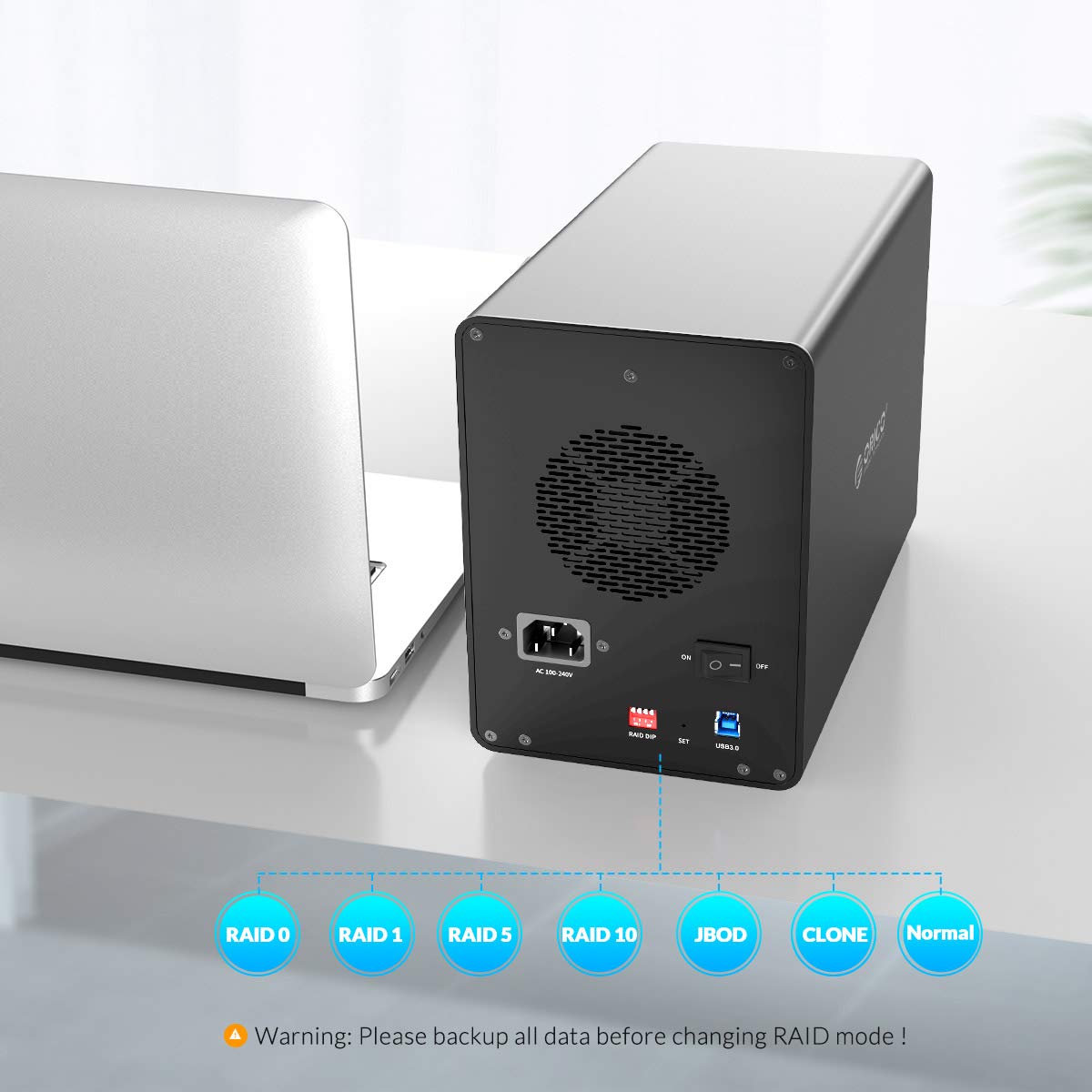 ORICO 4 Bay USB 3.0 to SATA External Hard Drive RAID Enclosure Support