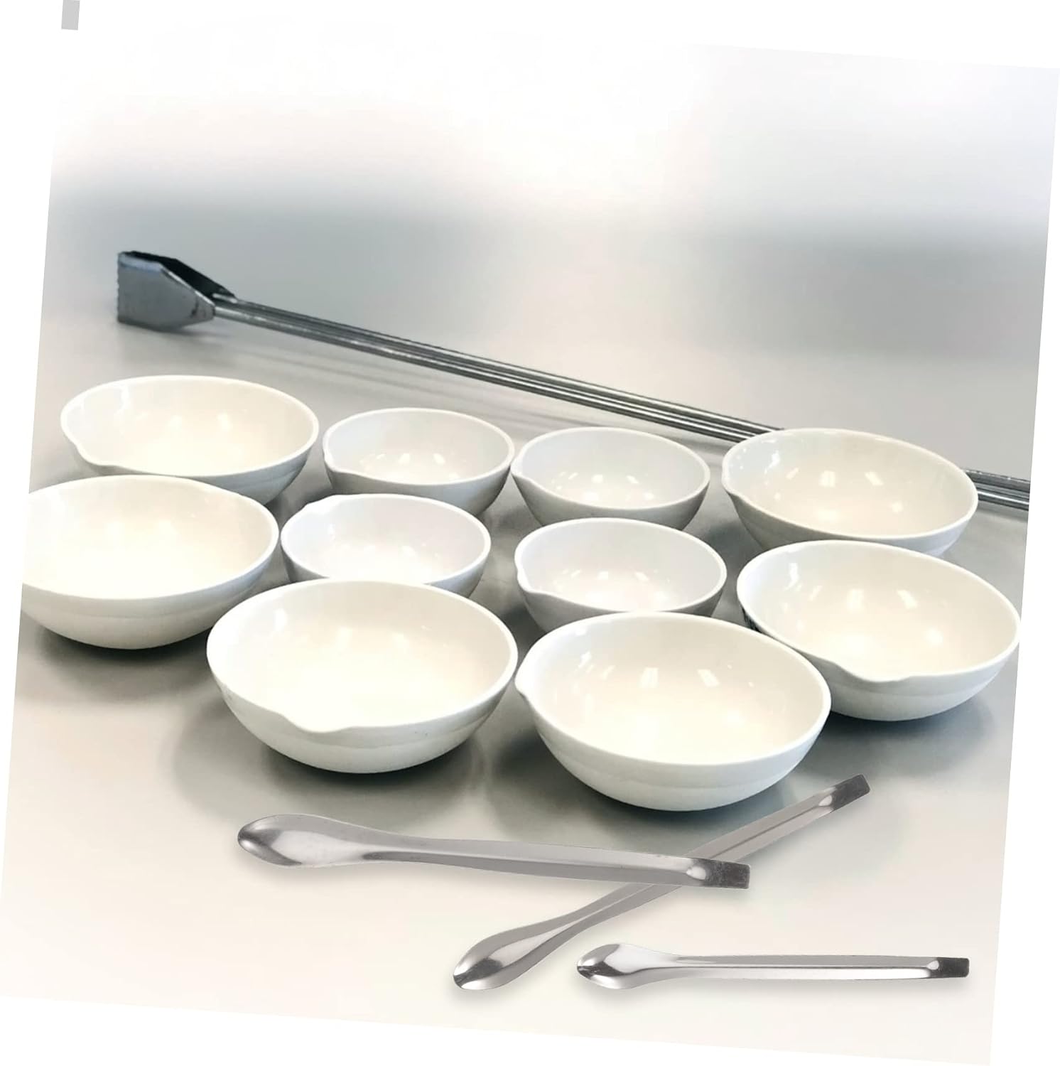 12pcs Stainless Steel Measuring Scoop for Labs Experiment Measuring Spoons Smooth for Accurate Sampling Versatile Lab Tools Easy to Use and