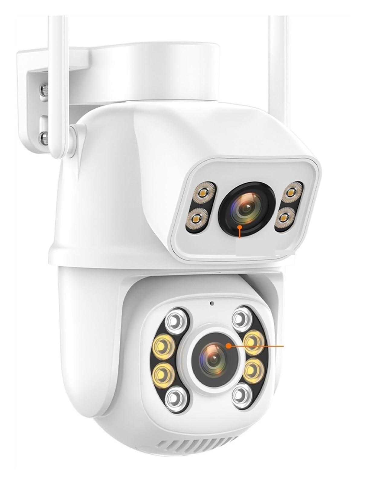 Kamery Monitoringu, Kamera PTZ z dwoma obiektywami 8MP 4K kamera monitorująca podwójny ekran bezpieczeństwo Portection automatyczne śledzenie 1080P kamera CCTV bezpieczeństwa(4MP NO SD Card)