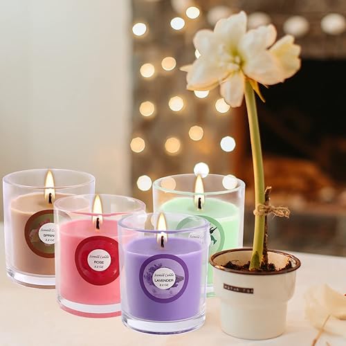Miniatura 8 de Juego de 40 velas perfumadas con 10 fragancias, cera de soja para aromaterapia, vela perfumada fuerte en tarro de vidrio para mujer, decoración del