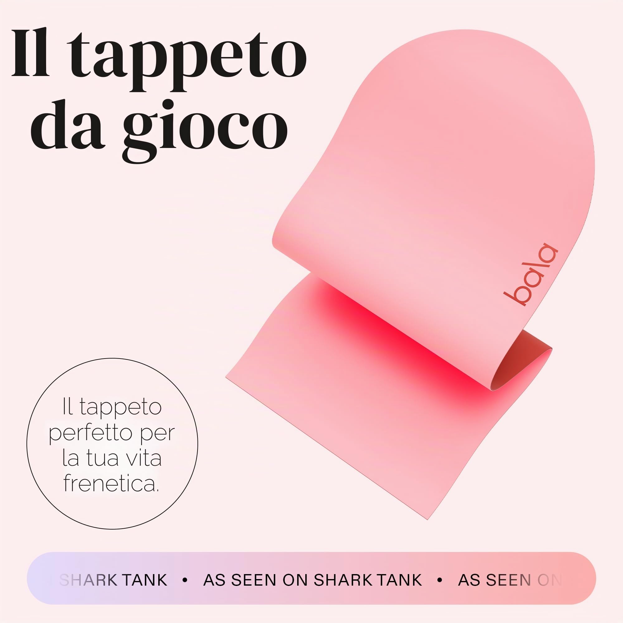 Bala - Tappetino da yoga per palestra a casa, antiscivolo, per allenamento a casa, stretching, pilates, aerobica, pavimento e fitness, tappetino per esercizi indoor