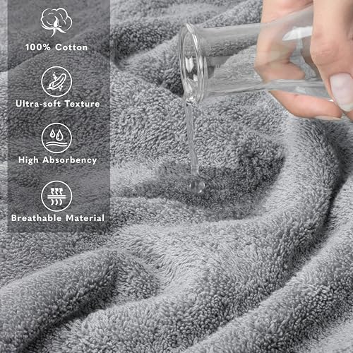 Image of American Soft Linen 100% Cotton Luxury Turkish Towels, 2PC 35x70 Bath Sheet | Soft Absorbent Quick Dry OEKO Tex Standard 100 Certificated Durable Machine Washable Breathable Premium Hotel Quality