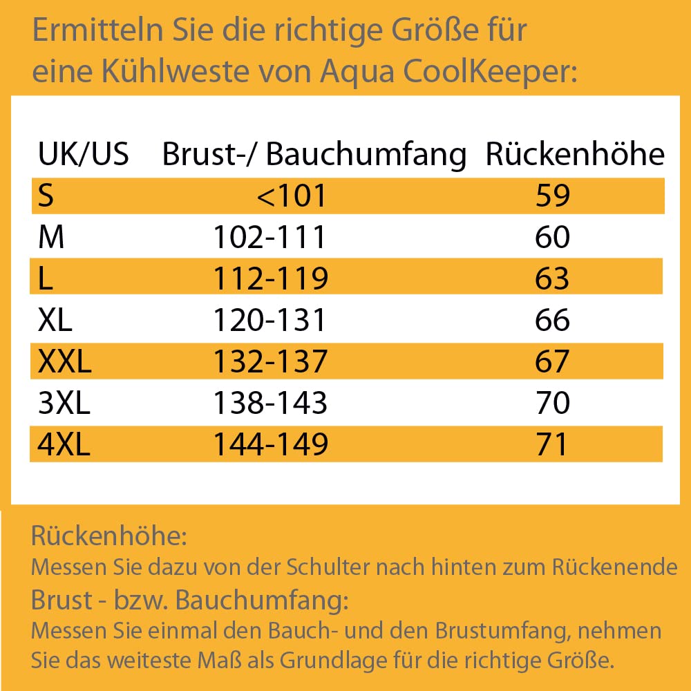 Kühlweste - Pacific Blue, Größe S - 4XL