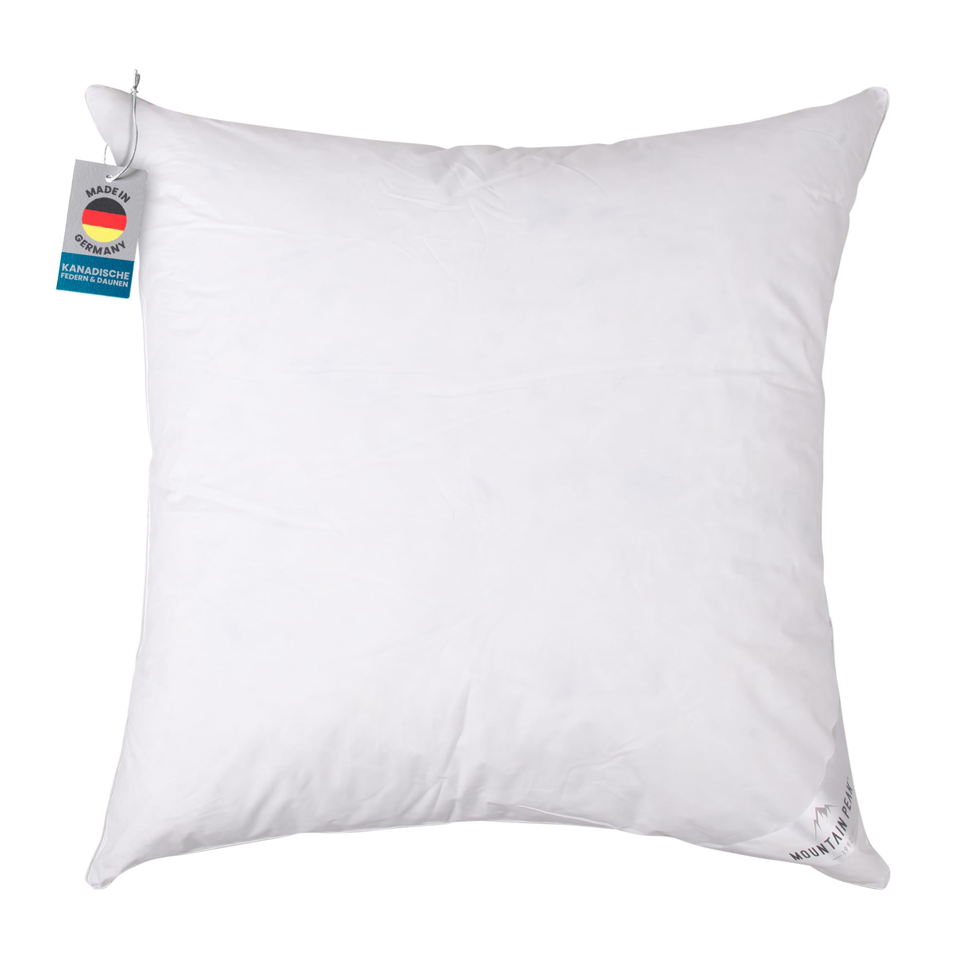Bestlivings Kopfkissen Mountain Peak (80 x 80 cm) Made in Germany, Federkissen (80% Federn / 20% Daunen) ÖKO-Tex mit Perkal-Baumwoll Bezug, maschinenwaschbar