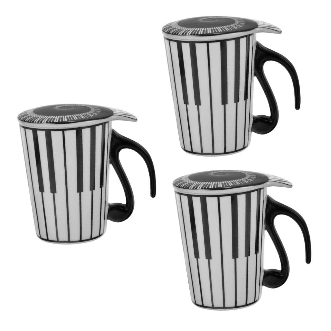 3 Pz Coppa Della Musica Tazza Per La Colazione Tazza Da Caffè Da Scrivania Squisita Tazza Di Latte Tazza Di Caffè Per La Colazione Tazza D'acqua Delicata Boccale Di Latte Ceramica