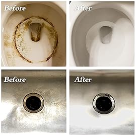 Lenicany 6Pack Pumice Stone for Toilet Cleaning Bowl Stick,Powerfully Cleans Hard Water Rings, Calcium Buildup & Stains, Suitable for Cleaning Toilet, Bathtubs, Kitchen Sink, Grill