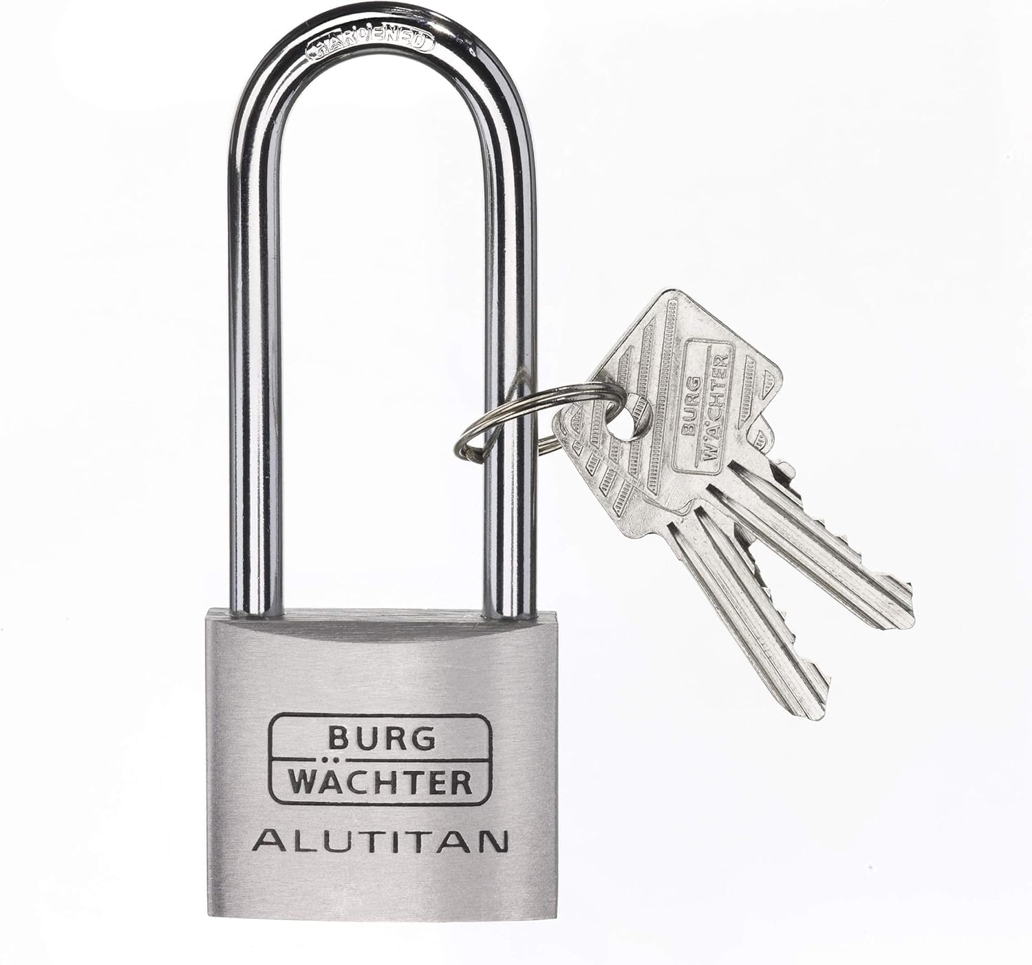Burg-Wächter kłódka 770 HB 40 65, aluminium, grubość pałąka 6,5 mm, wysokość pałąka 65 mm, 2 klucze
