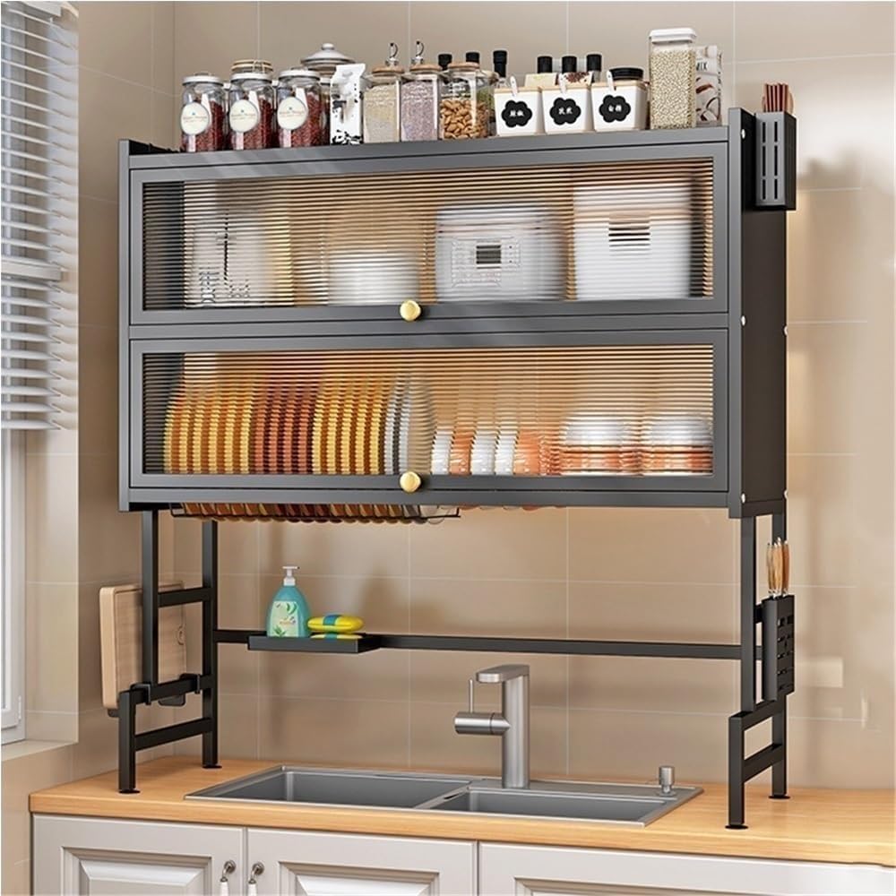 Scolapiatti da cucina da 75 cm, resistente, salvaspazio, soluzione essenziale per riporre pentole e accessori da cucina