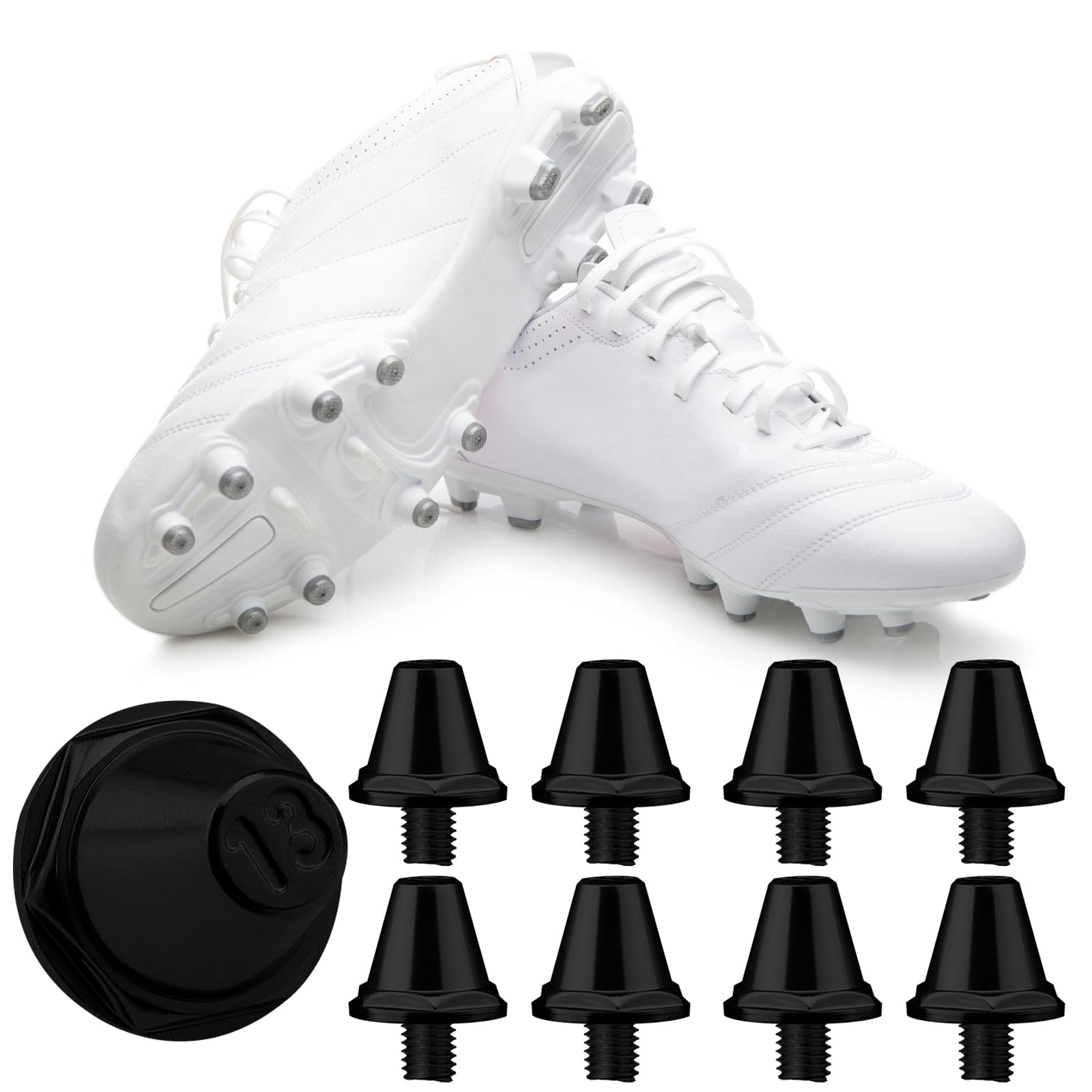Lot De 2 Clés à Crampons De Football - Outil Universel Triangle Et Tire-goujon - Pour Chaussures De Foot, Rugby