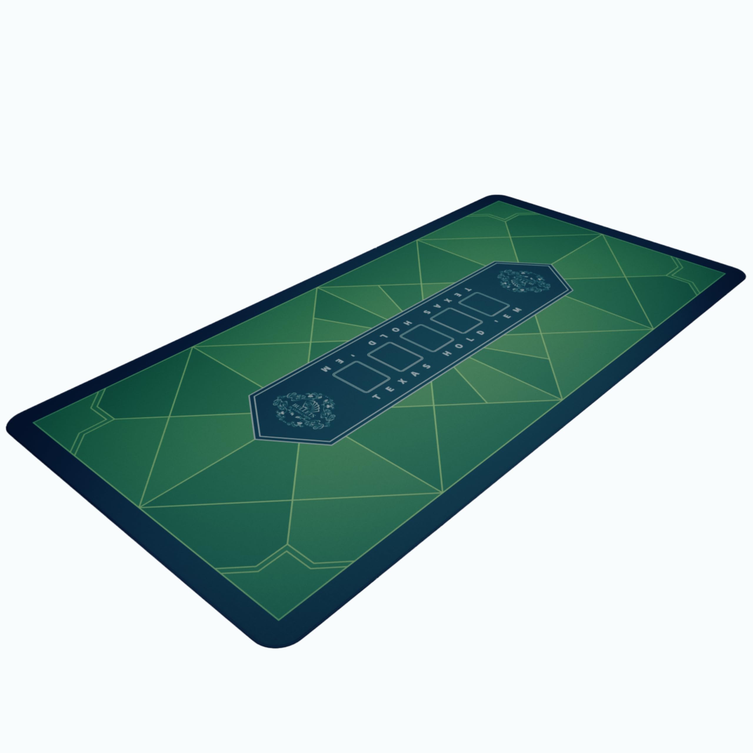Bullets Playing Cards, Paulie Design Poker Mat, Non-Slip, Durable, Smooth Surface for Poker Games, Professional-Grade Mat, 47" x 23" (119 x 58cm), Green