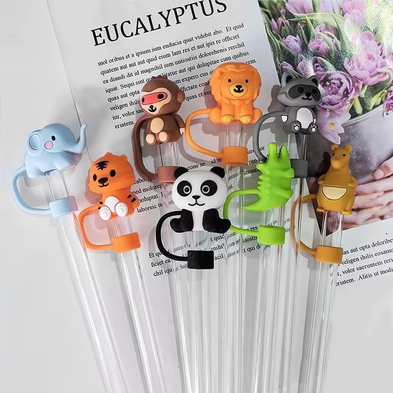 3Pcs Elephant Straw Cover para vasijas Stanley miniatura 5