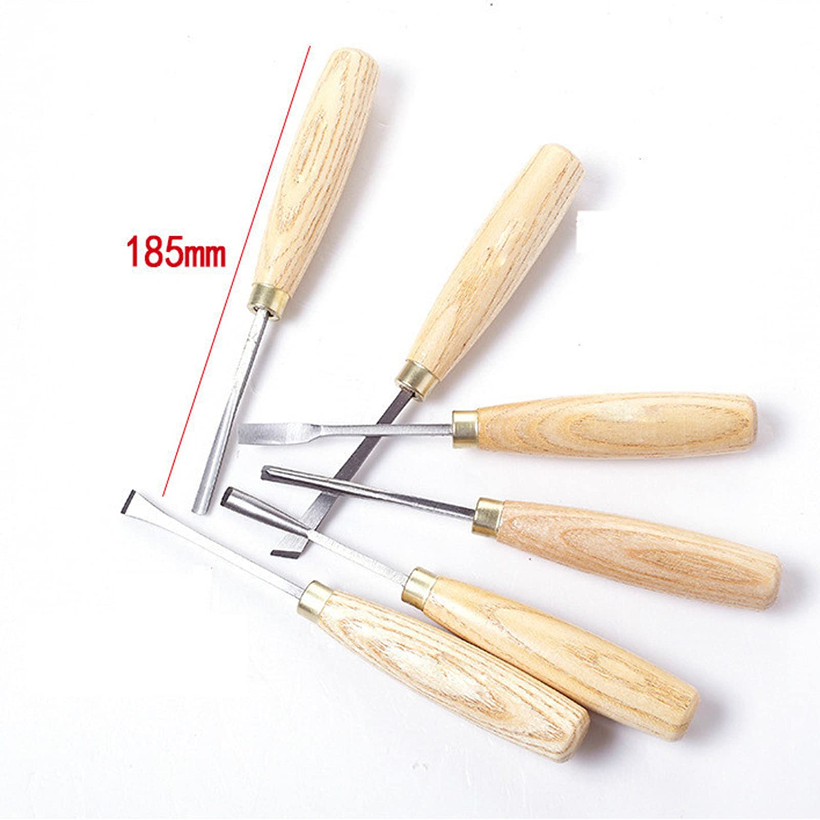 AGAATI Juego escultórico de 6 uds, Cuchara de separación en V, gubia de Cola de pez, Tallado en Madera, Manos de carpintería para tallar cincel de gubia de Madera