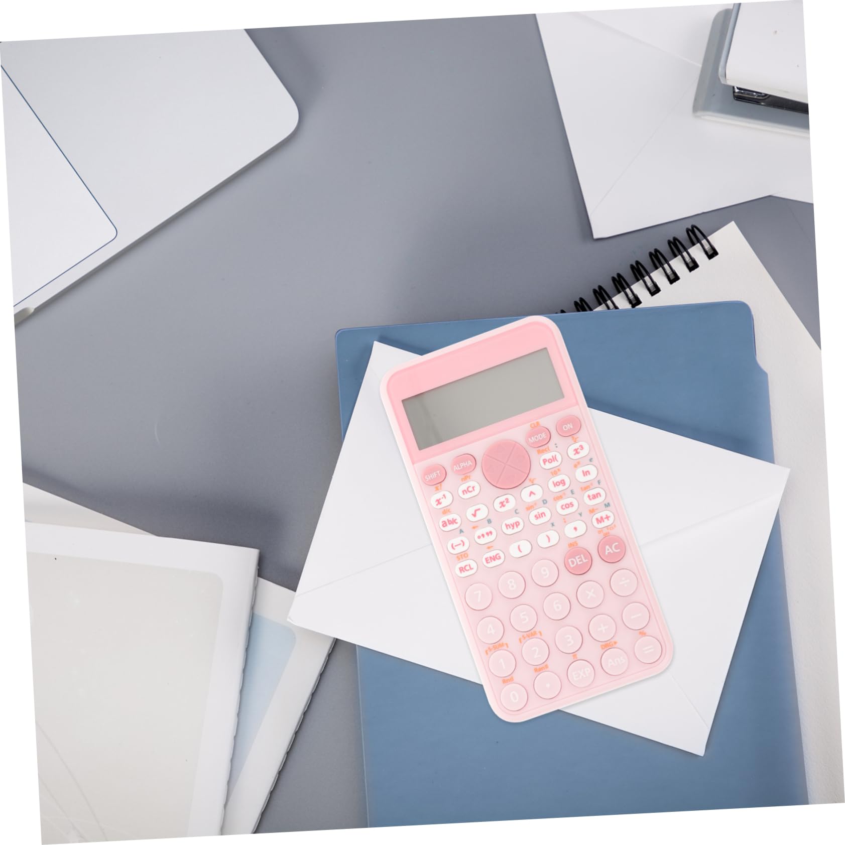 LALAFINA 3kawałki Kalkulator Naukowy Dla Studentów Różowy Przenośny Kalkulator Biurowy z Dużym Ekranem Idealny Do Matematyki Zawodów i Testów Rachunkowych Wydajny i Praktyczny