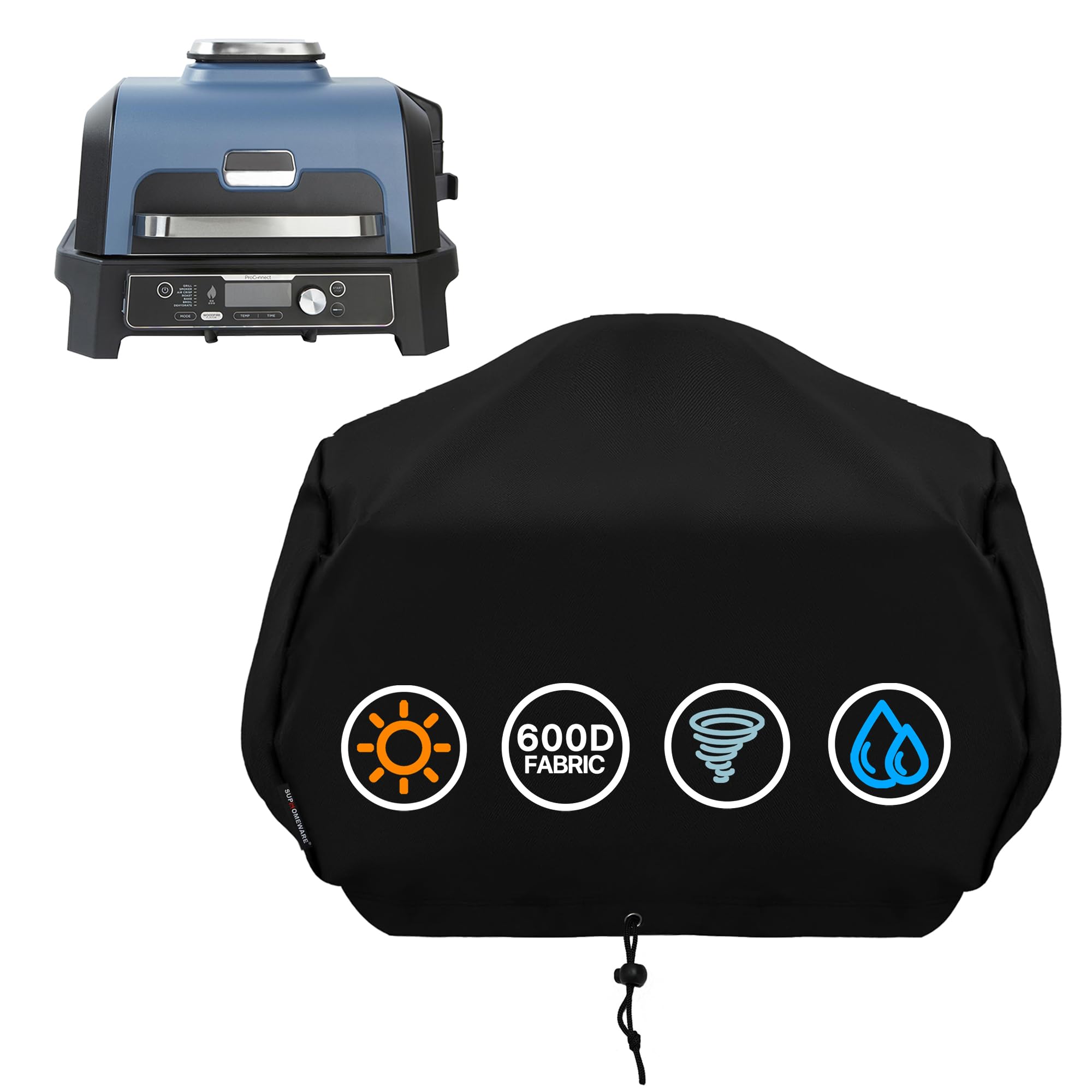 Grill Cover for Ninja Premium XL Grill, Heavy Duty BBQ Grill Accessories for Ninja OG800 OG900 and OG951 Series Woodfire Pro Outdoor Grill.