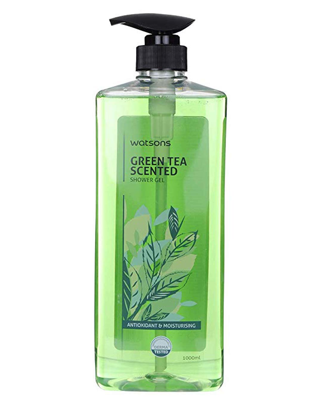 Watsons Green Tea Scented Shower Gel, Green, 1000 ml