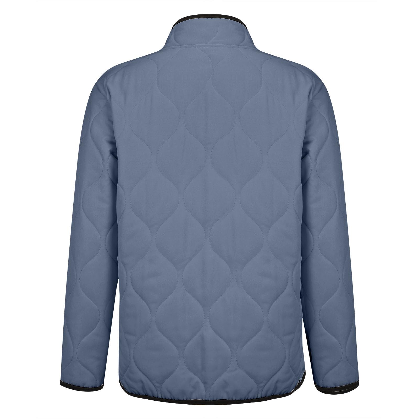 Chaqueta acolchada para mujer, talla grande, abrigos de invierno para mujer, acolchados, gruesos, ligeros, de plumón, a la moda, cuello vuelto, parka, abrigo impermeable, casual, manga larga, cárdigan