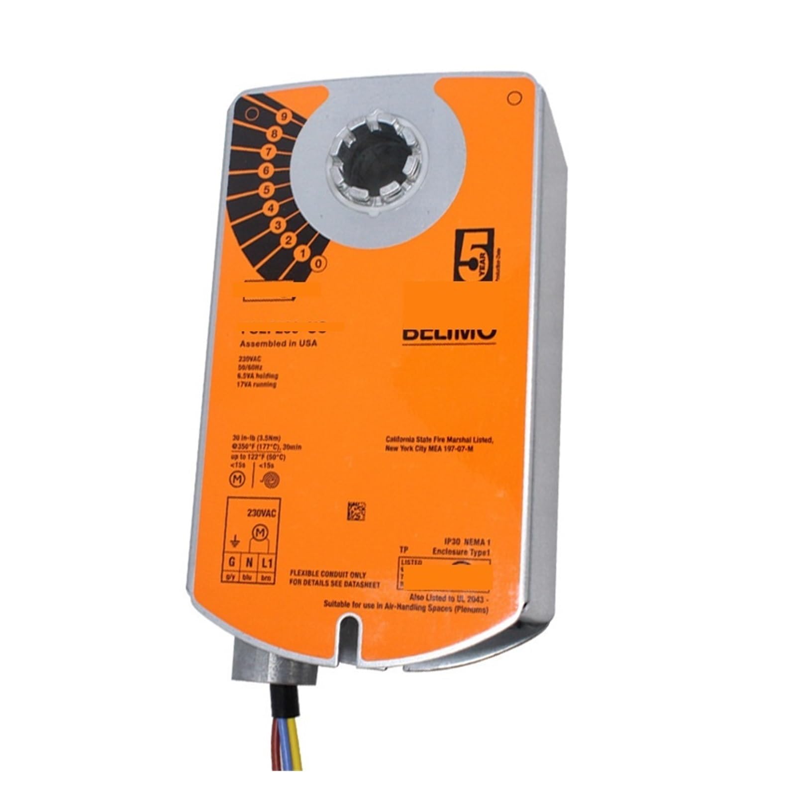 EJWFASCV Air Damper Actuator Air Valve Actuator FSLF120-S US Switch Type Air Brake Driver Used in HVAC, Factories, Industry, Living, Etc.