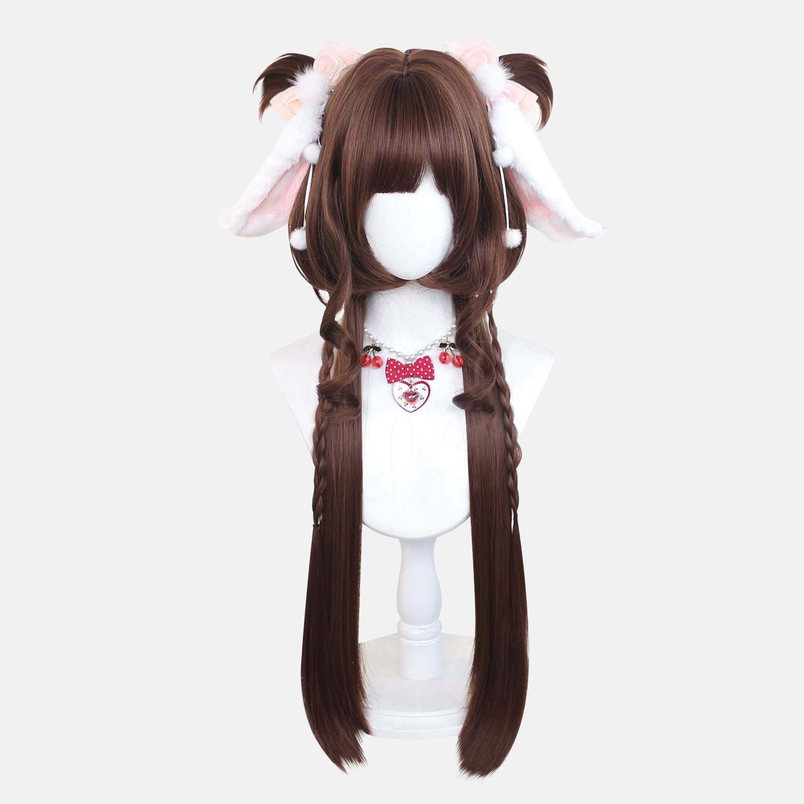 KORURACLUB gradient Wigs cosplay Wig pink and lolita wigs anime wig halloween Wigs for women (No accessories included) (): Cocoa Dusk