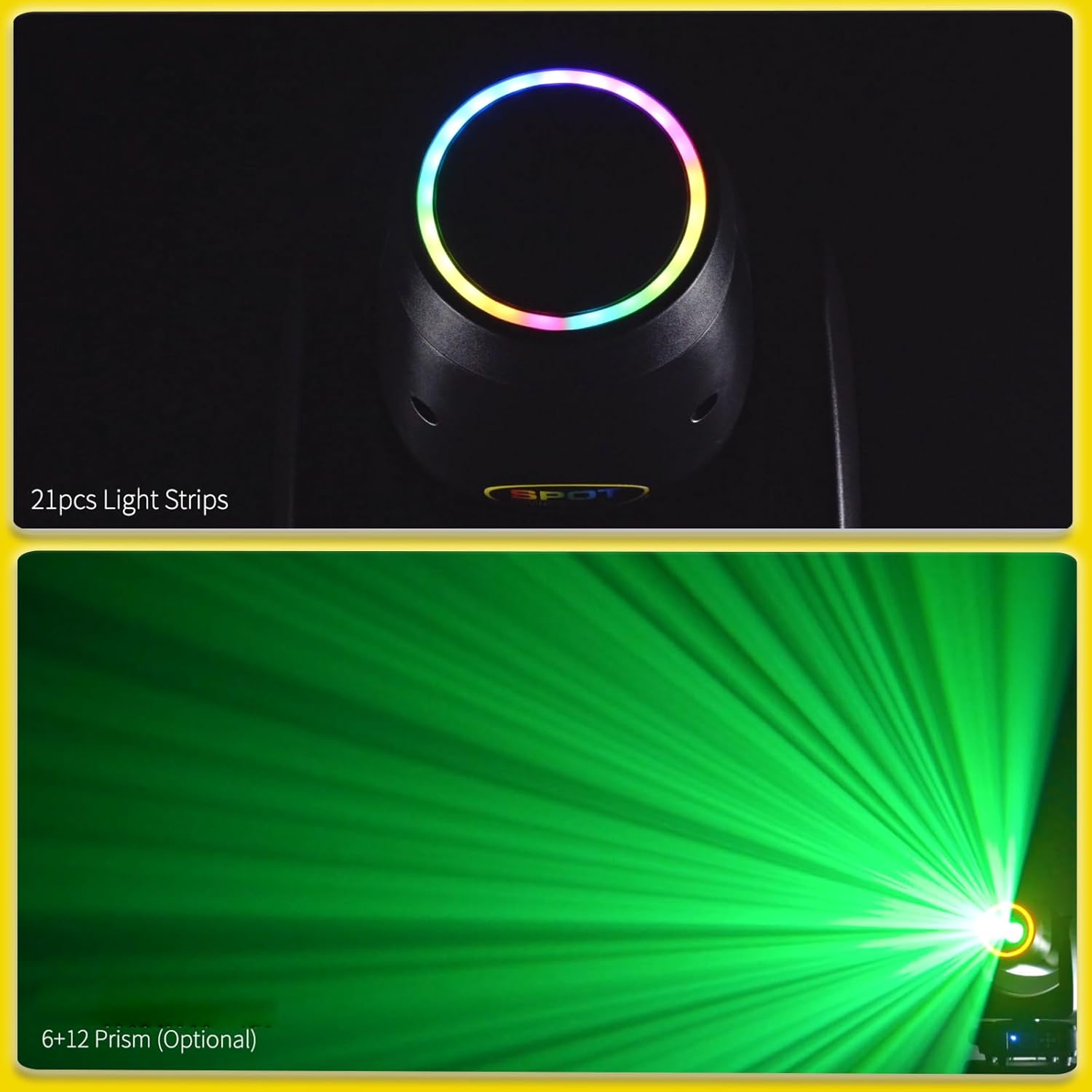 Light strips and 6+12 prism effect