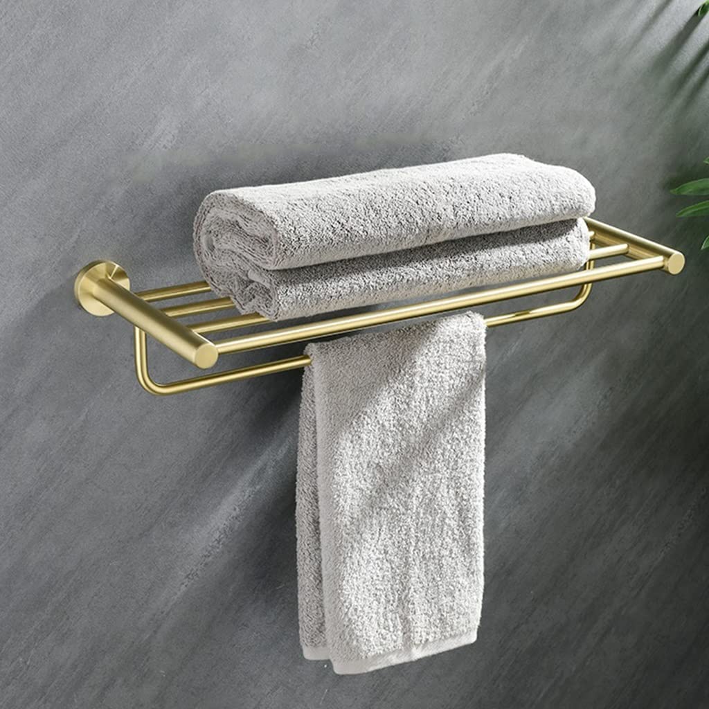 Toallero de baño de cobre grueso para organizar toallas de forma estética