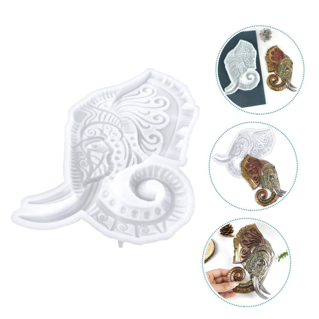 DOITOOL 4 Pezzi Stampo Silicone per Mold Epossidico Flessibile per Creazioni Artigianali e Decorazioni Uniche Facile da Sformare e Resistente Alla