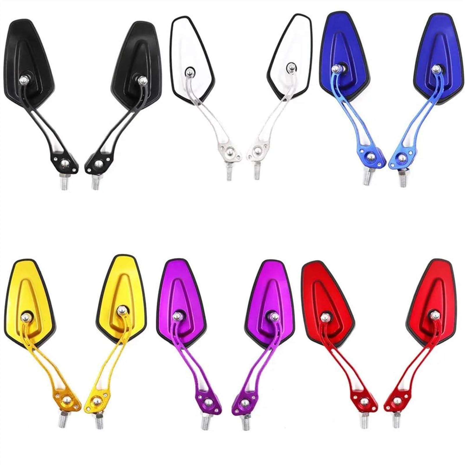 YESKIT 1 Paio di Specchietti Retrovisori per Moto Pezzi di Ricambio per Specchietti Laterali Accessori per Specchietti Retrovisori 8mm 10mm per Kawasaki (Color : Blu)