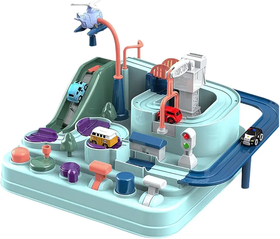 Pista de Carrinho Infantil Kidino com 3 Mini Carros – Brinquedo Educativo Criativo para Meninos e Meninas