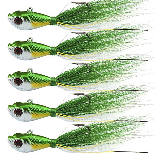10-spire Point Jig Heads,RAW,striper,Halibut,grouper, 10oz - 20oz- Tinned Hook E - Foto 2
