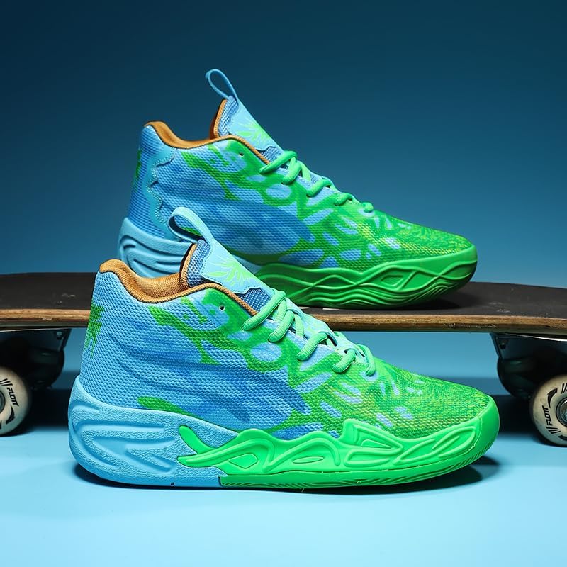 Basketball Shoes for Womens Mens Colorful Volleyball Fashion High Top Breathable Lightweight Grip Indoor Outdoor Sport Sneakers for Unisex - Image 3