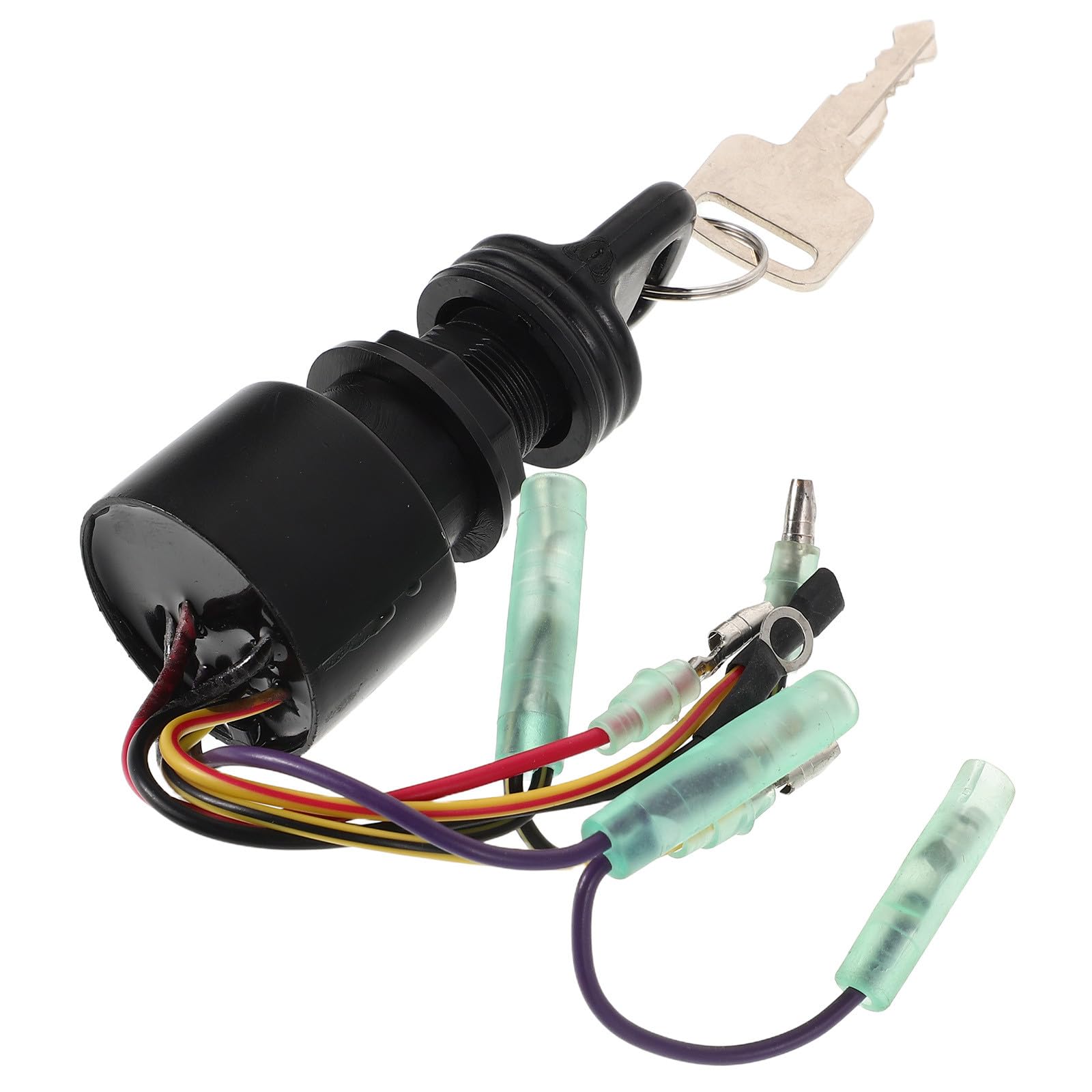 IMIKEYA Contacteur de Démarrage à Clé D'allumage pour Moteur Bateau Hors-bord, Fonction Complète, Installation Facile en Polyester et Laiton pour Usage Marin Sécurisé