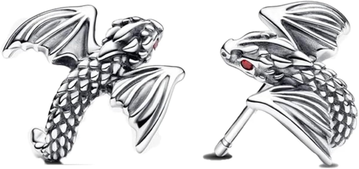 Curved Dragon Stud Earrings