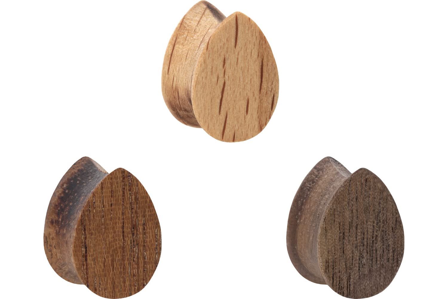 PIERCINGLINE Holz Plug TROPFEN Damen Herren Ohr Piercing Farb- und Größenauswahl