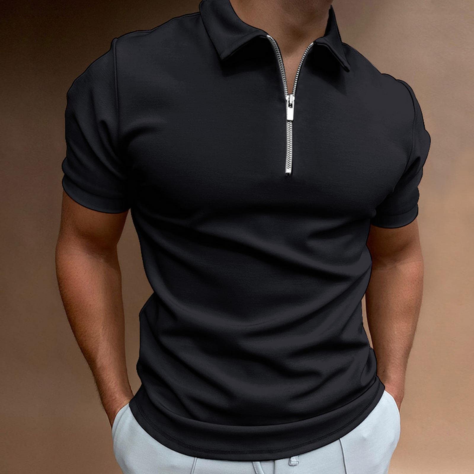 NOGRAX Polo Camicia con Cerniera A Manica Corta A Manica Corta