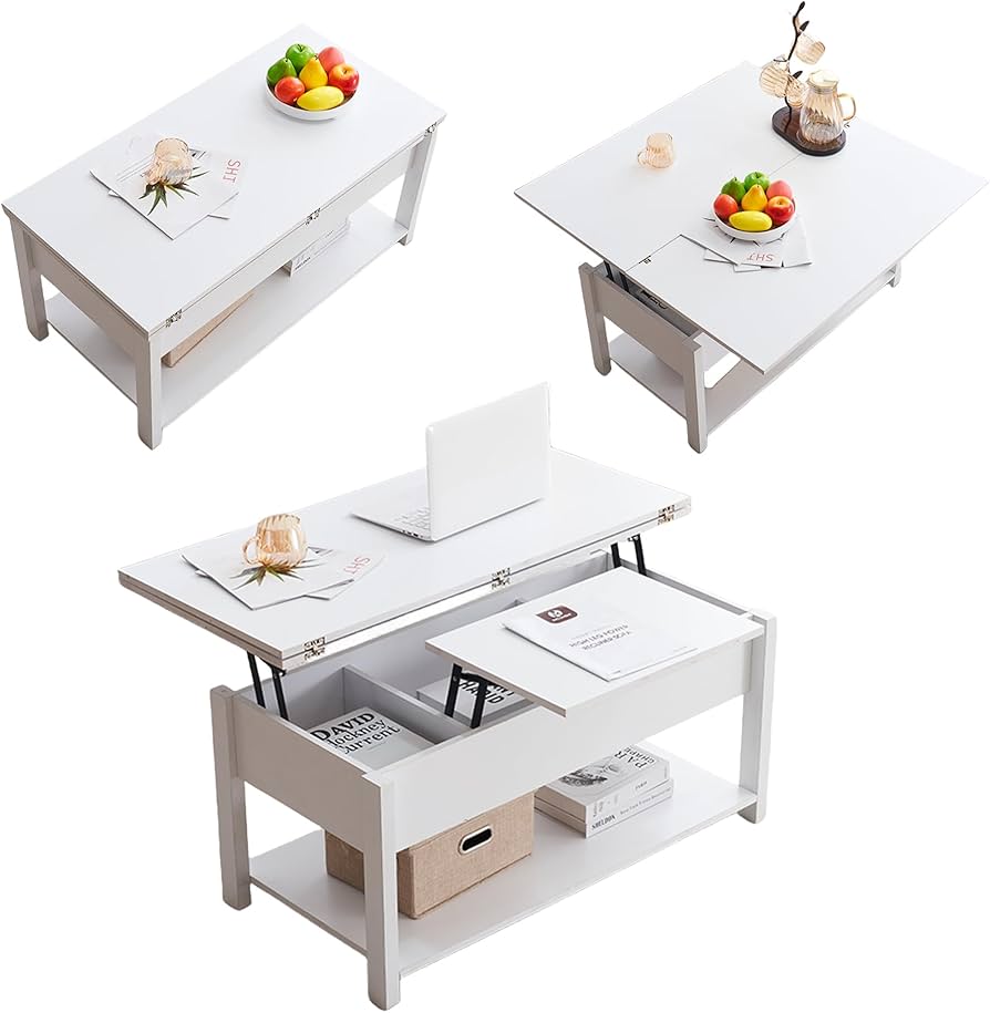 Amazon.co.jp: ガス圧式昇降式ローテーブル リフトアップテーブル天板