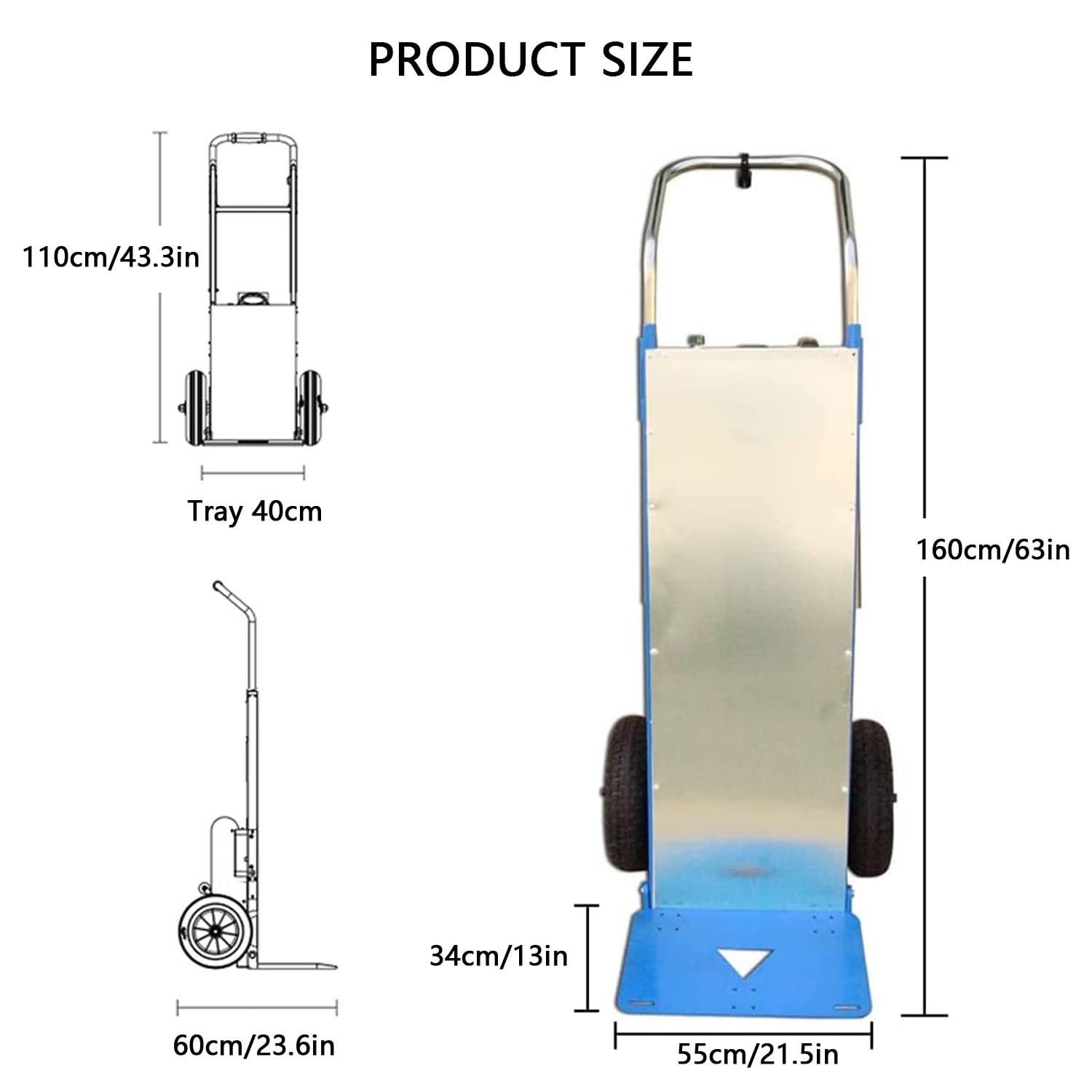 Subida De Escaleras EléCt Carretilla De Mano De Carga De 199.6 kg Carretilla MóVil para Subir Escaleras De Servicio Pesado con 30Ah LiBateríA para DistribucióN LogíStica AlmacéN