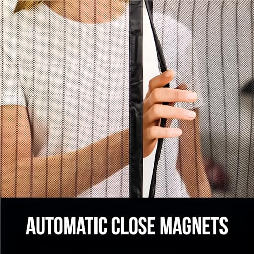 Image of Twolight Polyester Magnetic Mosquito Net for Door | Mosquito Curtain for All Door Types | Auto-Closing Insect Screen to Keep Mosquito Out (Black, Size-210 x 100 Cms)