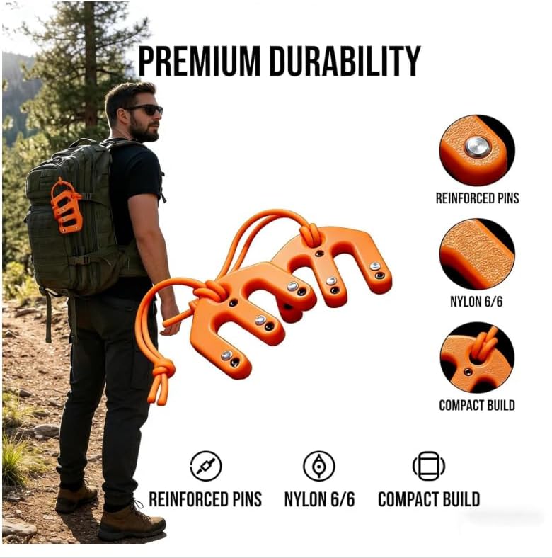 Game & Gear Hoist — Block & Tackle System Ultralight, Portable Nylon Block and Tackle Pulley System, Compact Lifting Tool for Backcountry Hunting