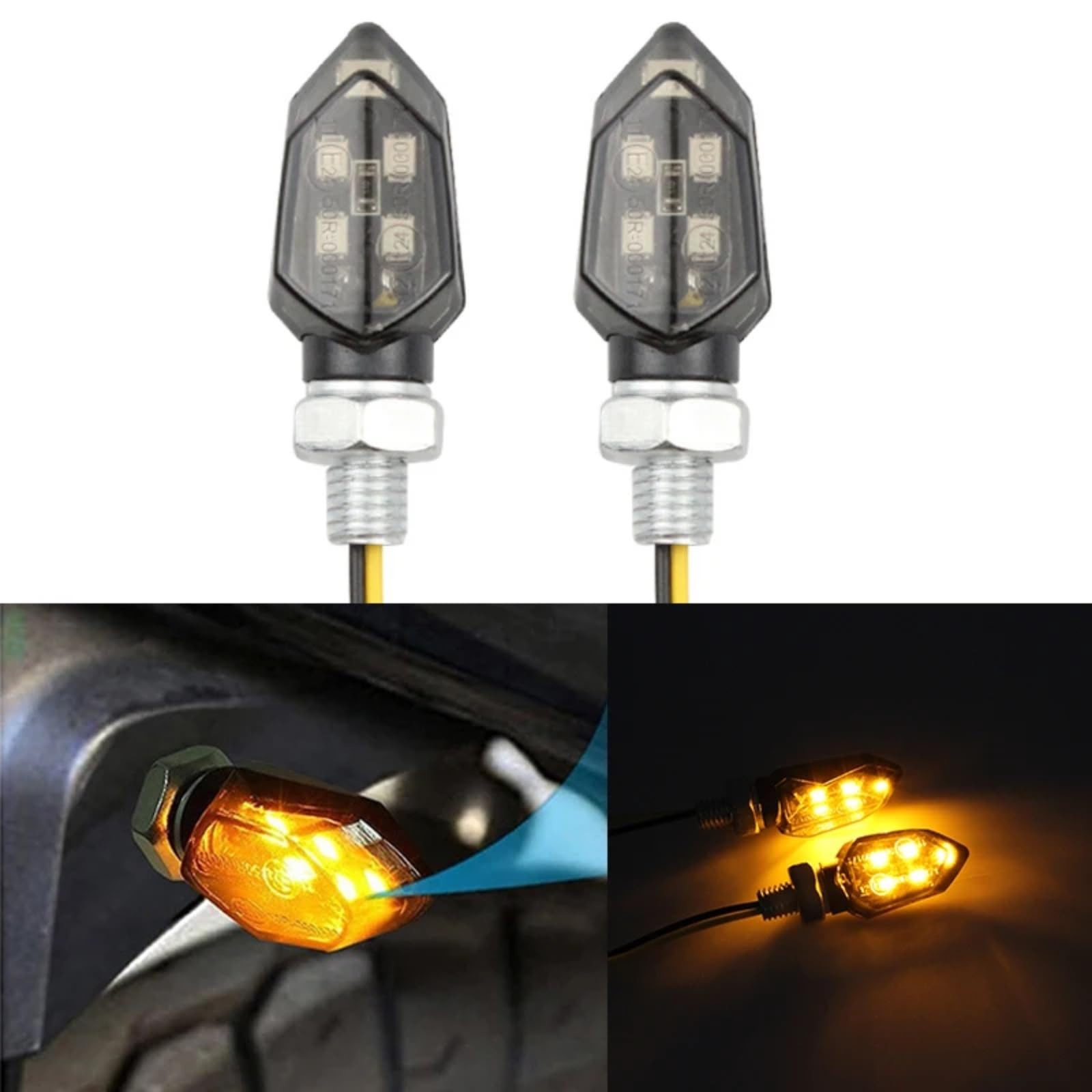Per CBR500R Per CB400 CB400SF Per CBR1000RR Per CB300R Per CBR300R Indicatore Luminoso Di Segnale Di Svolta 12V Lampeggiatori Sequenziali Impermeabili(2pcs)