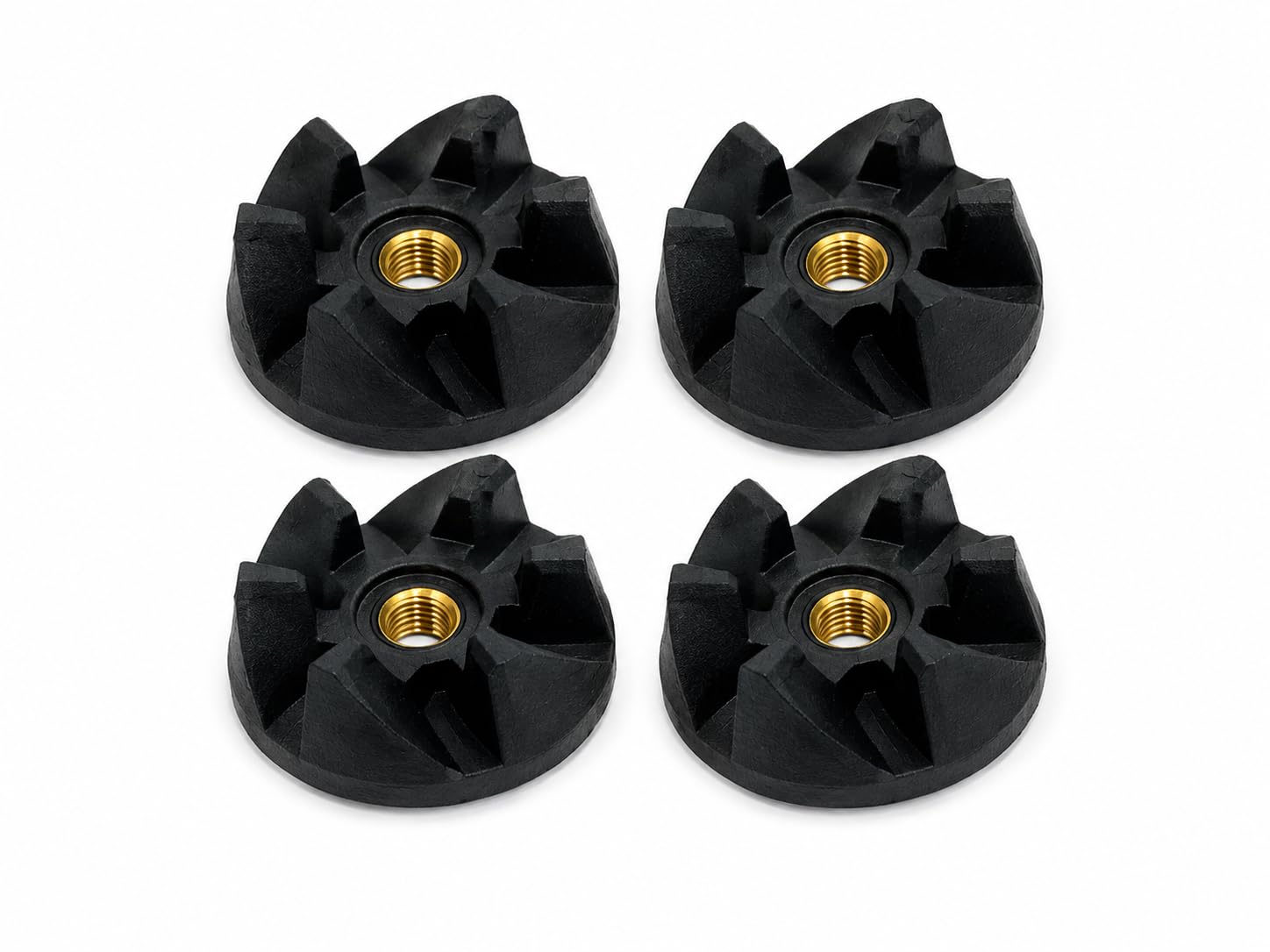 divit enterprises rubber coupler for sujata mixer grinder jar, pack of 4 | black colour, brass insert, jar replacement part, set of 4 pieces, secure fit