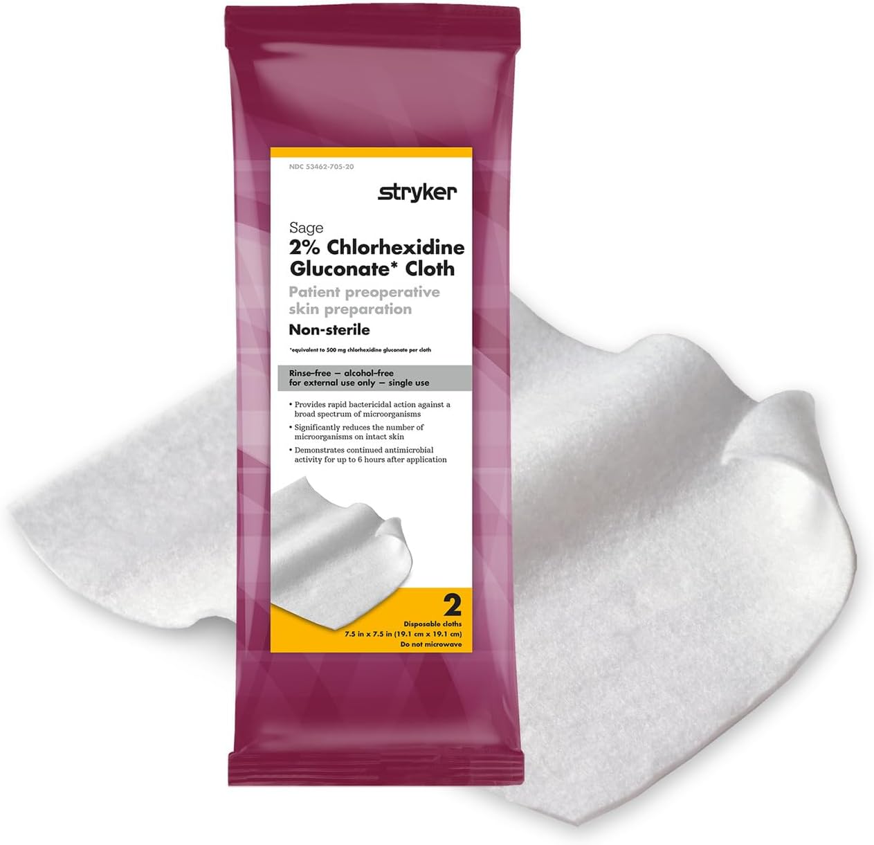 Sage 2% Chlorhexidine Gluconate 19 x 19 cm