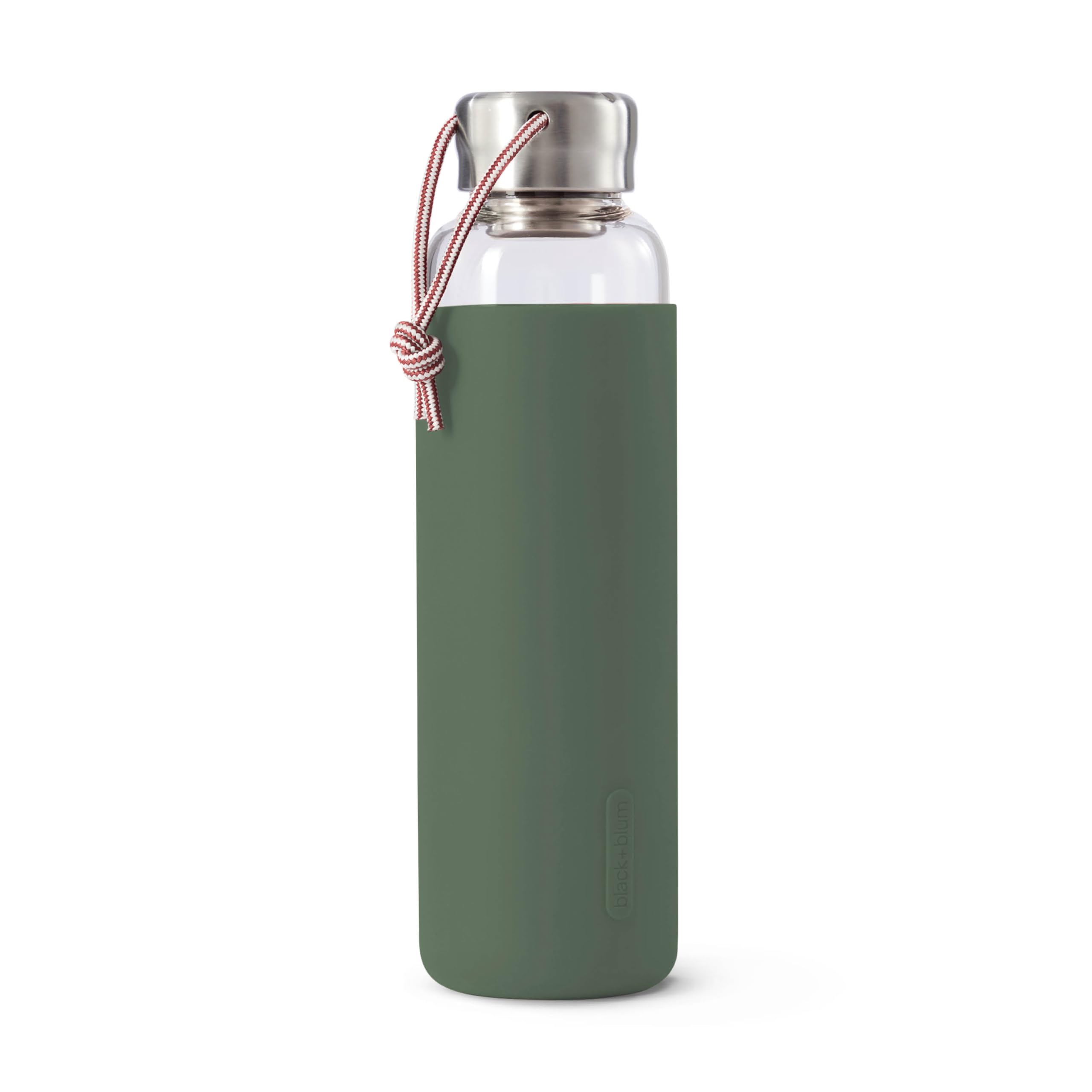 Black + Blum Glass Water Bottle 600ml Olive