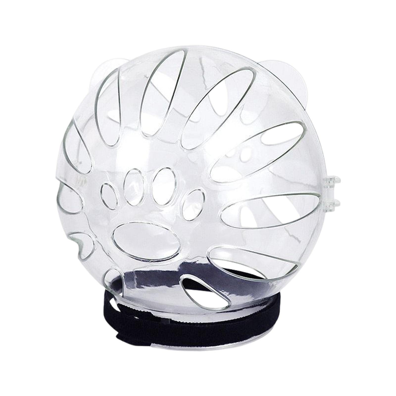 Baoblaze Cat Muzzle Anti Bite Anti Licking Transparent Cat Hood Muzzle for Grooming Bathing, S 125mmx135mm